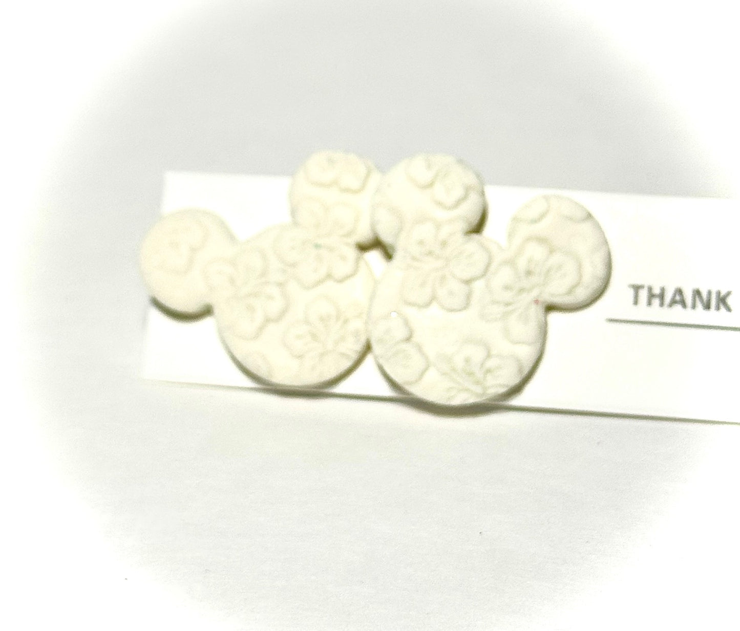Aloha-themed Mouse Head Stud Earrings