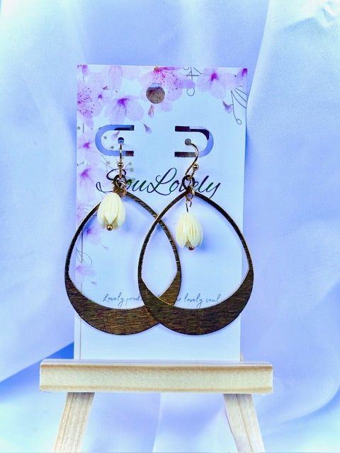 Oval Surround Pikake Earrings
