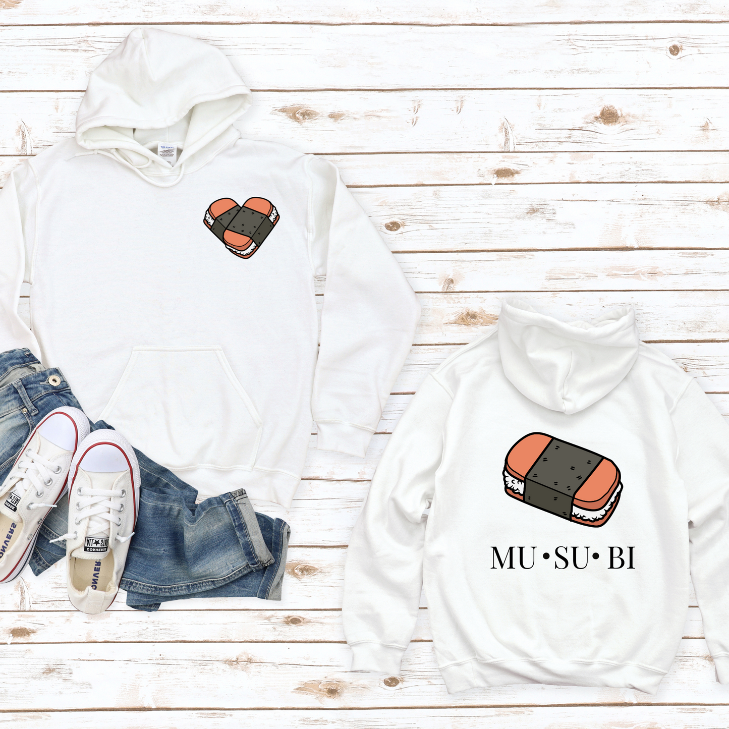 Heart Spam Musubi Hoodie/ Aloha Style Hoodie