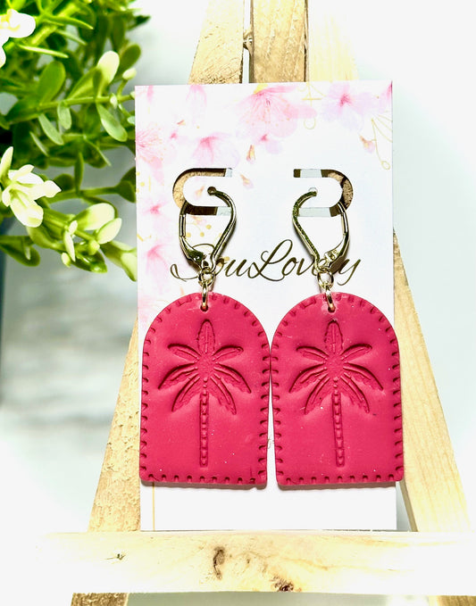 Palm Tree Tag Earrings