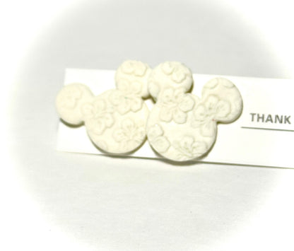 Aloha-themed Mouse Head Stud Earrings