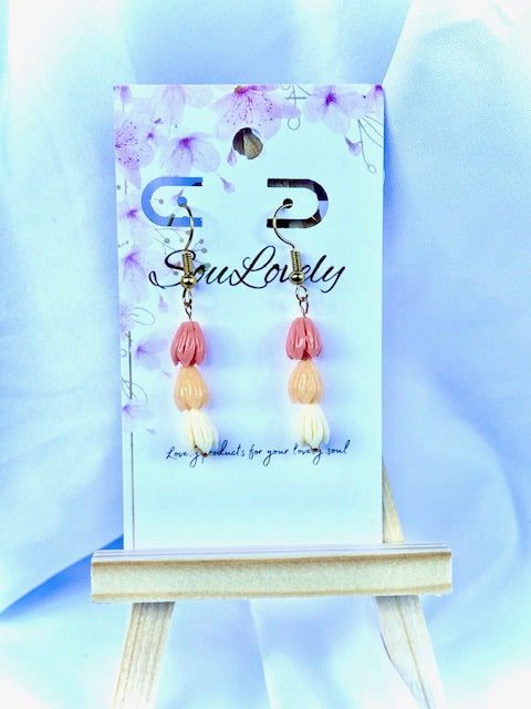 Triple Pikake Earrings (Ombre)