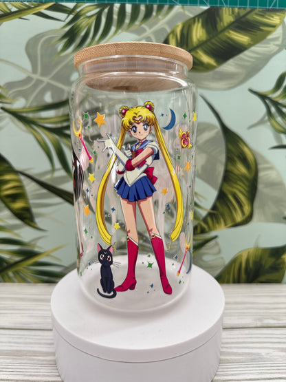 Sailor Moon Inspired 16oz Glass Libbey Can