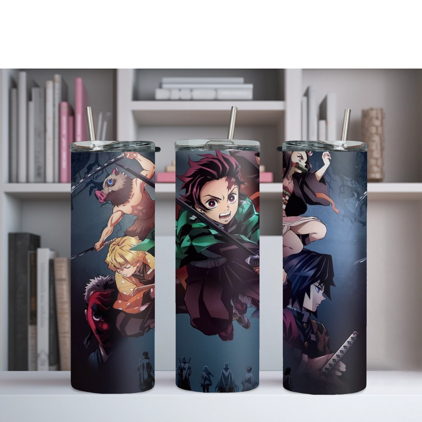 Demon Anime 20oz Tumbler, Anime Tumbler, Anime Fan Tumbler, Tumbler with Straw