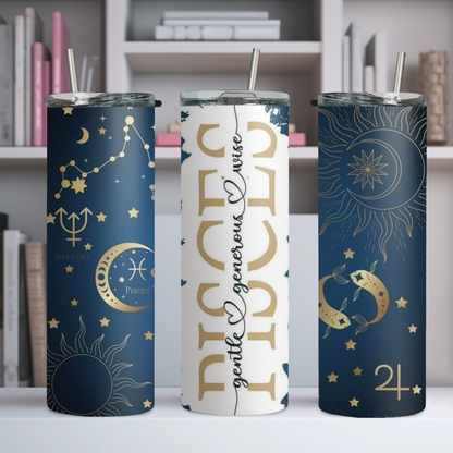 Zodiac 20oz Tumbler, Astrology Tumbler, Horoscope Tumbler