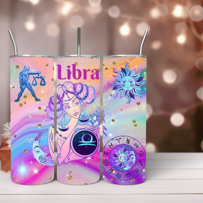 Zodiac 20oz Tumbler, Astrology Tumbler, Horoscope Tumbler