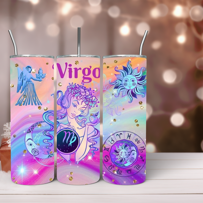 Zodiac 20oz Tumbler, Astrology Tumbler, Horoscope Tumbler