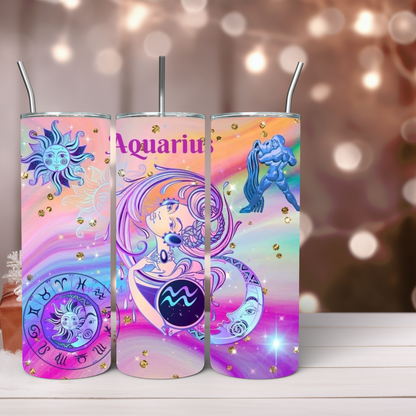 Zodiac 20oz Tumbler, Astrology Tumbler, Horoscope Tumbler