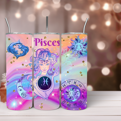 Zodiac 20oz Tumbler, Astrology Tumbler, Horoscope Tumbler