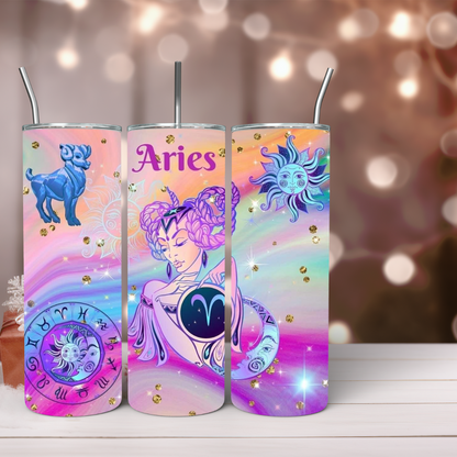 Zodiac 20oz Tumbler, Astrology Tumbler, Horoscope Tumbler