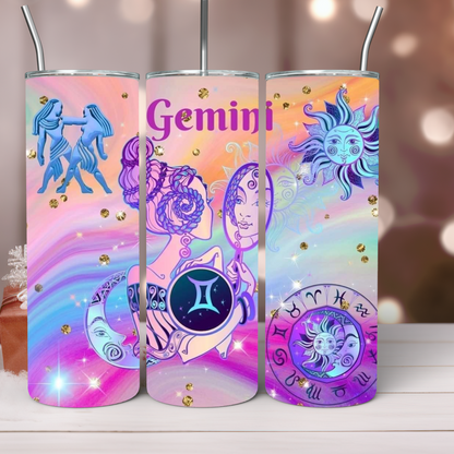 Zodiac 20oz Tumbler, Astrology Tumbler, Horoscope Tumbler