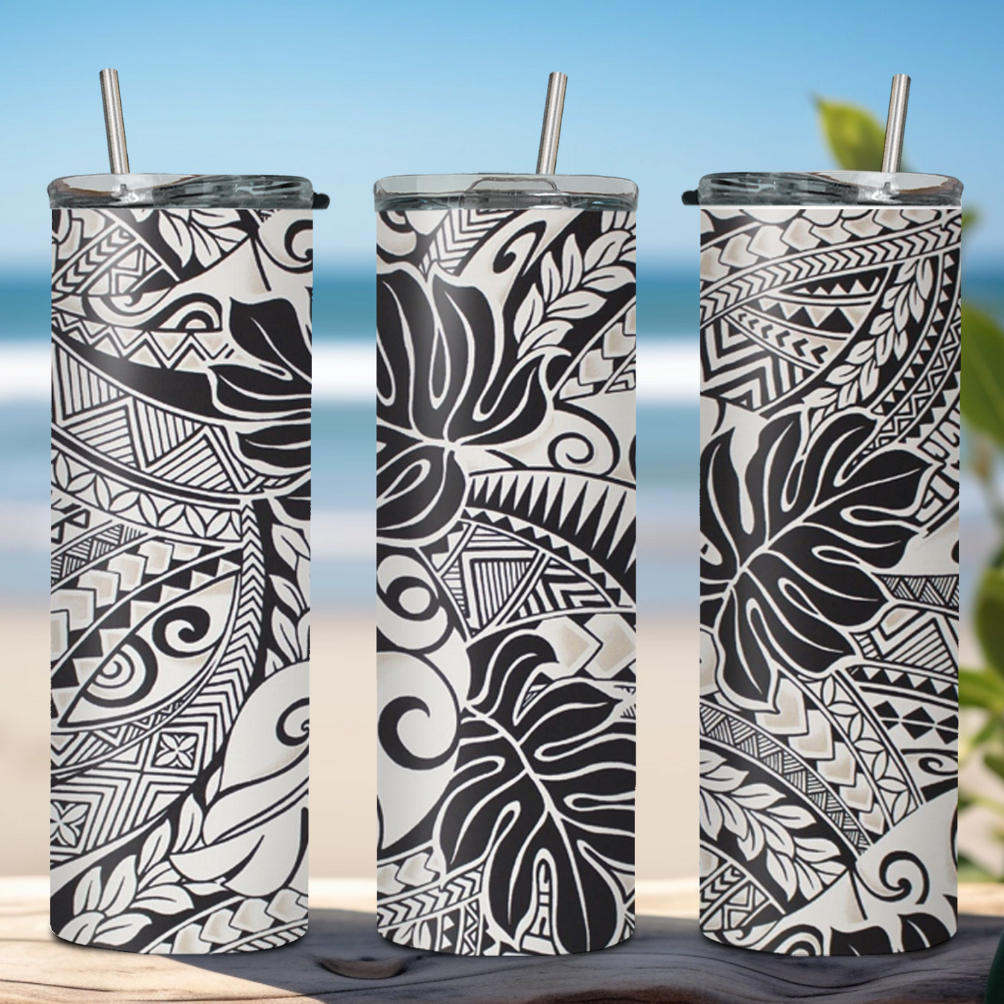 20oz Stainless Steel Tumbler with Spirit of Aloha Designs/Puakenikeni Tumbler/Tiare Tumbler/Hibiscus Tumbler/Plumeria Tumbler