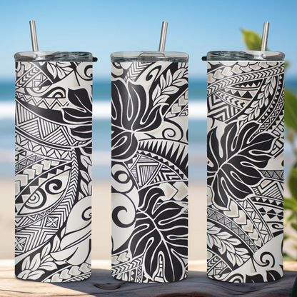 20oz Stainless Steel Tumbler with Spirit of Aloha Designs/Puakenikeni Tumbler/Tiare Tumbler/Hibiscus Tumbler/Plumeria Tumbler