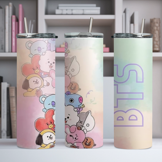 BTS 20oz Tumbler, Kpop tumbler, Kawaii Tumbler, ARMY tumbler