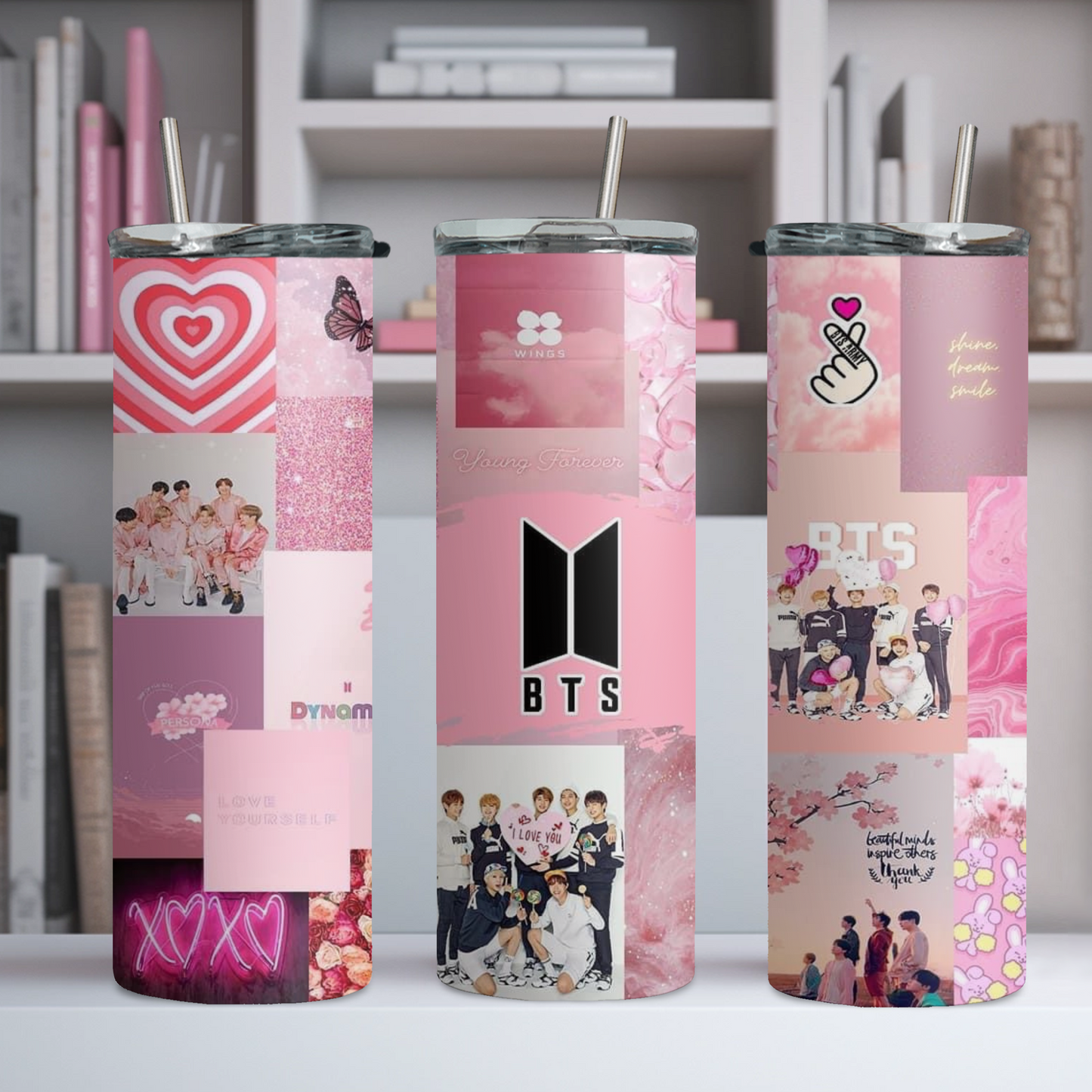 BTS 20oz Tumbler, Kpop tumbler, Kawaii Tumbler, ARMY tumbler