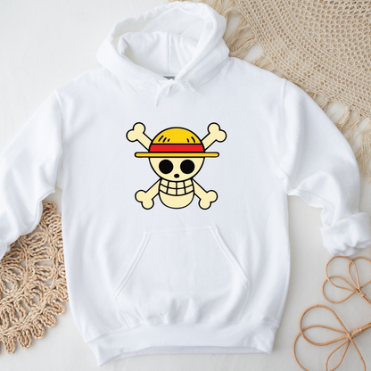 Pirate Anime Hoodie/ Unisex Long Sleeve Hoodie/Pirate King Anime Hoodie/ Anime Lover Hoodie