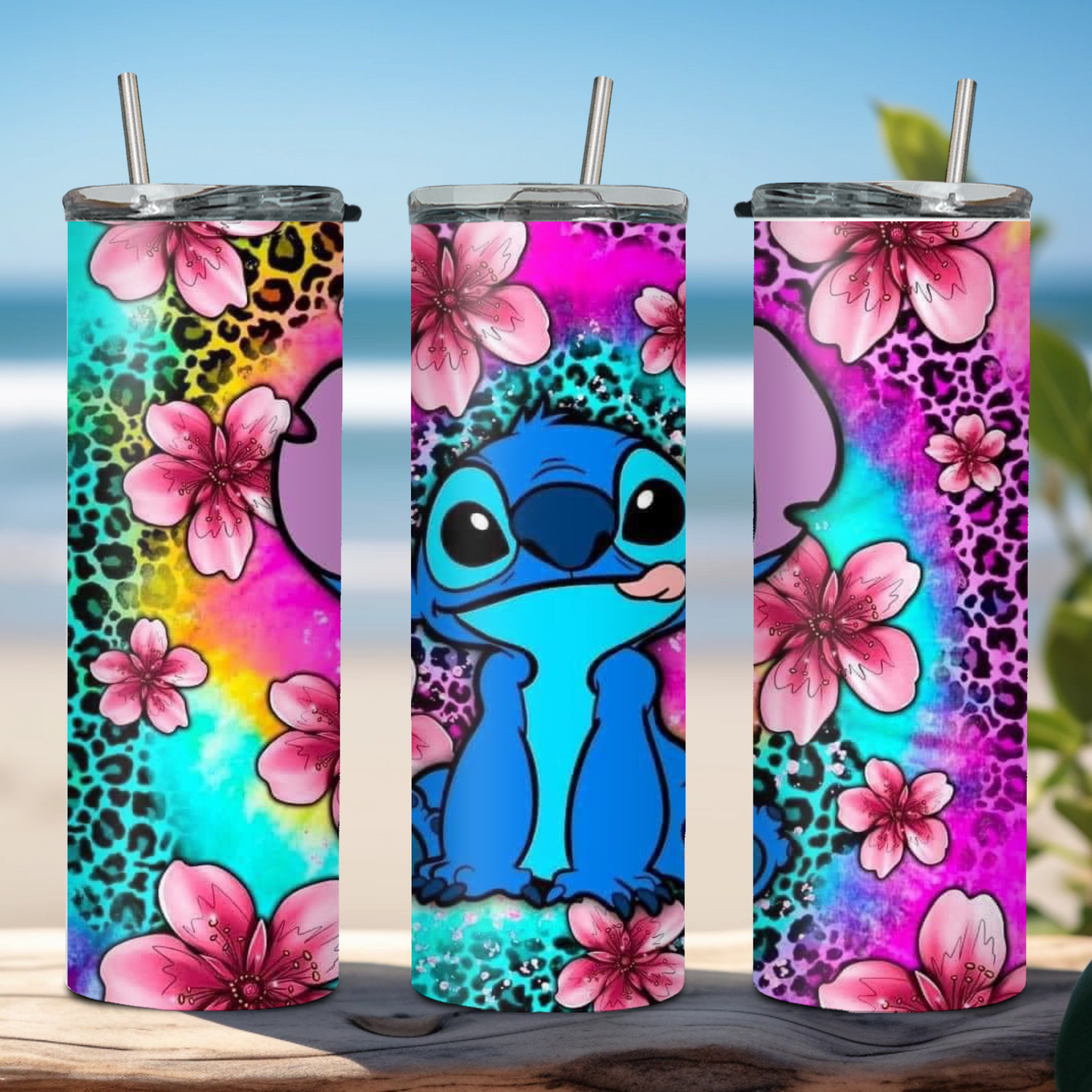 20oz Stainless Steel Tumbler with Stitch Designs/Experiment 626 Design/Aloha Tumbler/Ohana Tumbler