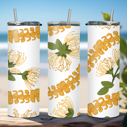 20oz Stainless Steel Tumbler with Spirit of Aloha Designs/Puakenikeni Tumbler/Tiare Tumbler/Hibiscus Tumbler/Plumeria Tumbler