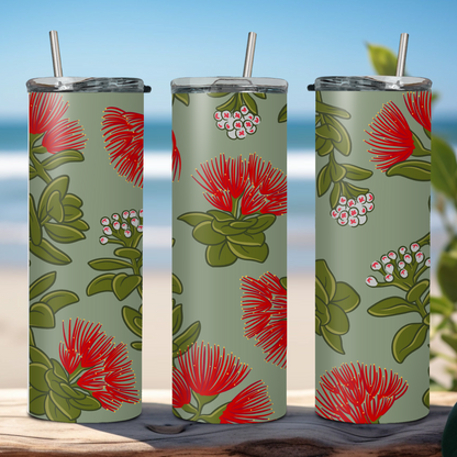 20oz Stainless Steel Tumbler with Spirit of Aloha Designs/Puakenikeni Tumbler/Tiare Tumbler/Hibiscus Tumbler/Plumeria Tumbler