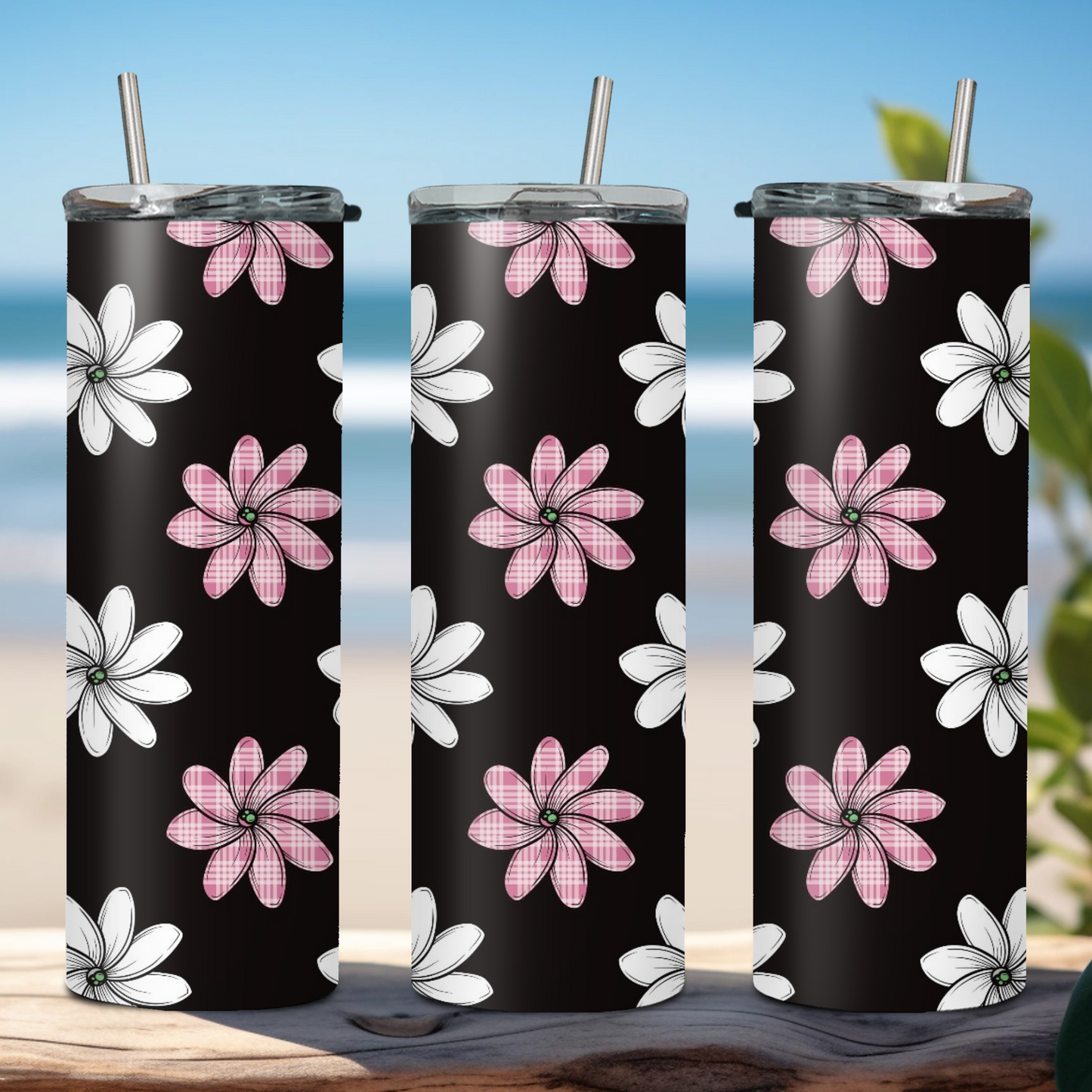 20oz Stainless Steel Tumbler with Spirit of Aloha Designs/Puakenikeni Tumbler/Tiare Tumbler/Hibiscus Tumbler/Plumeria Tumbler