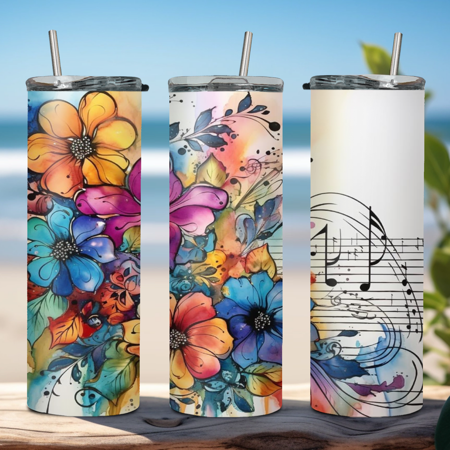 20oz Stainless Steel Tumbler with Spirit of Aloha Designs/Puakenikeni Tumbler/Tiare Tumbler/Hibiscus Tumbler/Plumeria Tumbler