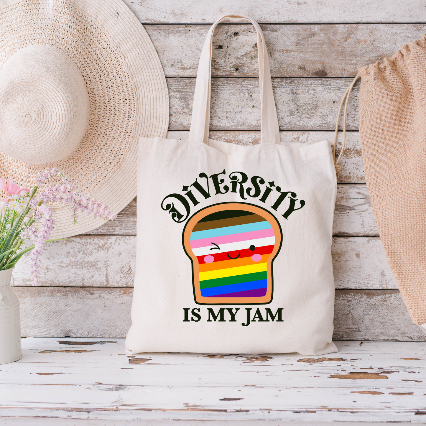 Diversity Is My Jam Canvas Tote/ LGTBQ+ Pride Canvas Tote