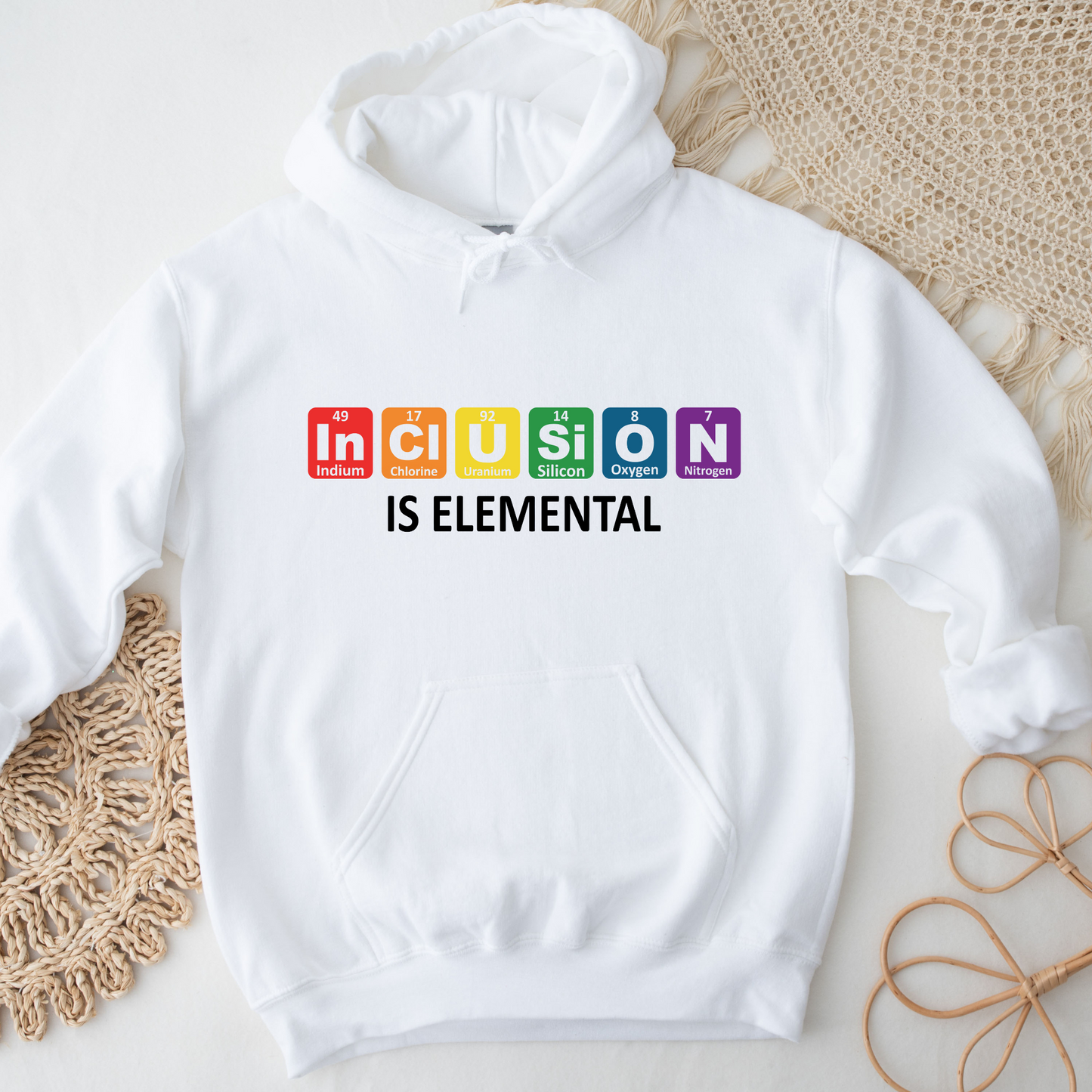 Inclusion is Elemental Pride Hoodie/LGTBQ Wear/Pride Fashion/Pride Gift/LGTBQ