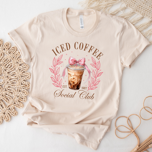 Ice Coffee Social Club Shirt/Sweatshirt/Hoodie, Mom Shirt, Iced Coffee Graphic Tee, Unisex Sweatshirt, Coffee Lover Hoodie, Funny Social Clubs Shirt