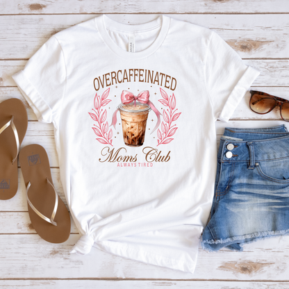 Overcaffinated Moms Social Club Shirt/Sweatshirt/Hoodie, Mom Shirt, Iced Coffee Graphic Tee, Unisex Sweatshirt, Coffee Lover Hoodie, Funny Social Clubs Shirt