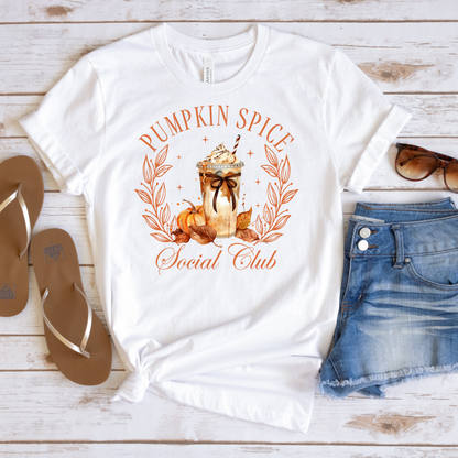 Pumpkin Spice Lovers Social Club Shirt/Sweatshirt/Hoodie, Mom Shirt, Iced Coffee Graphic Tee, Unisex Sweatshirt, Coffee Lover Hoodie, Funny Social Clubs Shirt