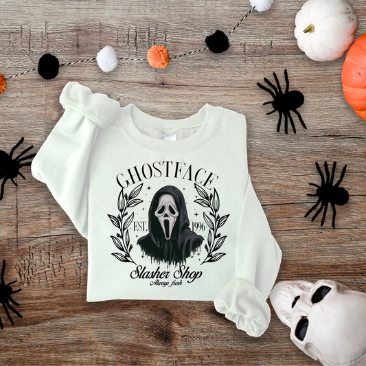 Ghostface Sweatshirt, Halloween Tee, Spooky Sweatshirt, Spooky Halloween, Spooky Season, Halloween Gift, Spooky Crewneck