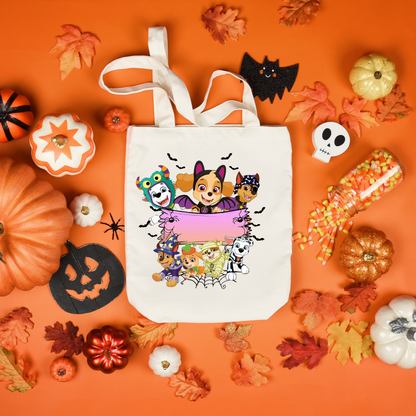 Personalized Halloween Tote Bags, Reuseable Trick or Treat Tote Bags