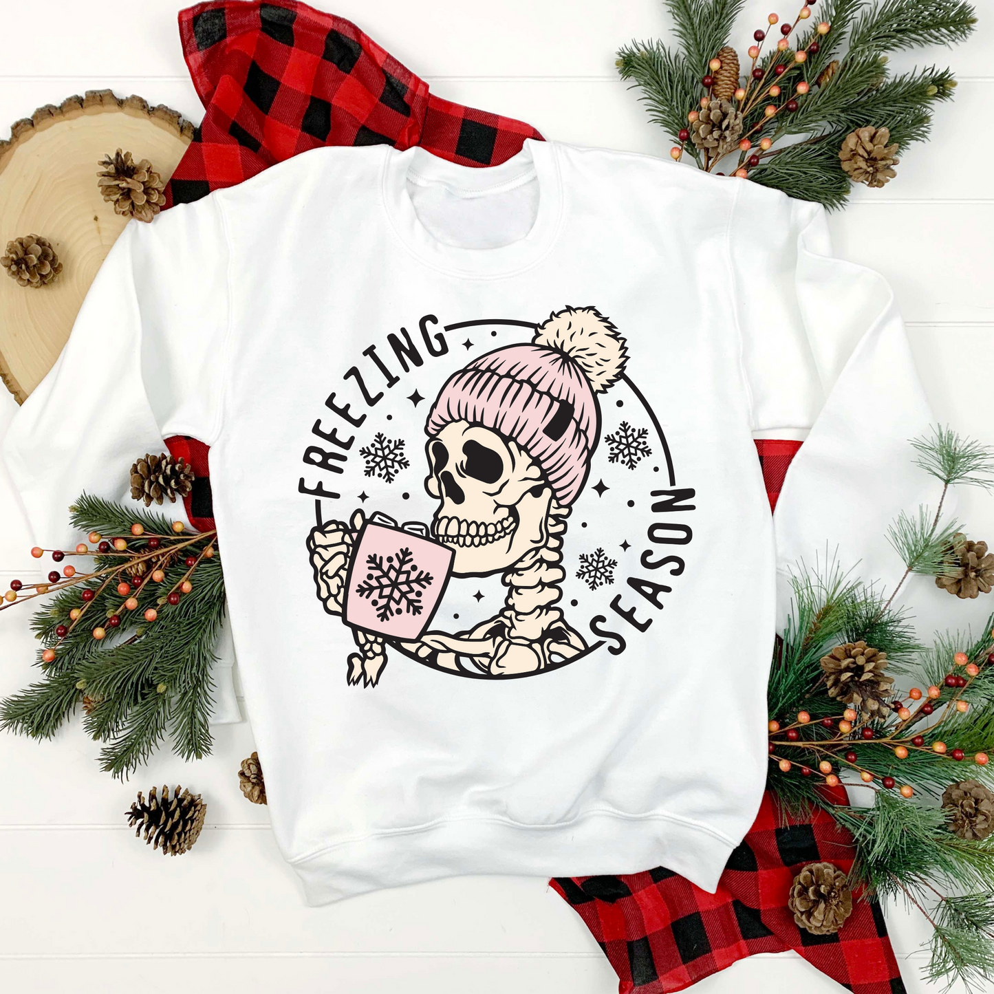 Funny Christmas Skeleton Sweatshirts/Funny Crewnecks/Christmas Sweatshirts