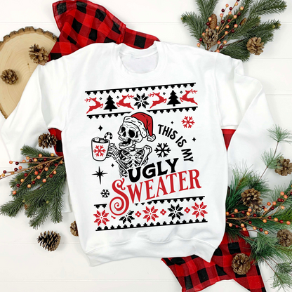 Funny Christmas Skeleton Sweatshirts/Funny Crewnecks/Christmas Sweatshirts