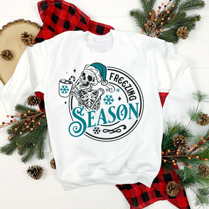 Funny Christmas Skeleton Sweatshirts/Funny Crewnecks/Christmas Sweatshirts