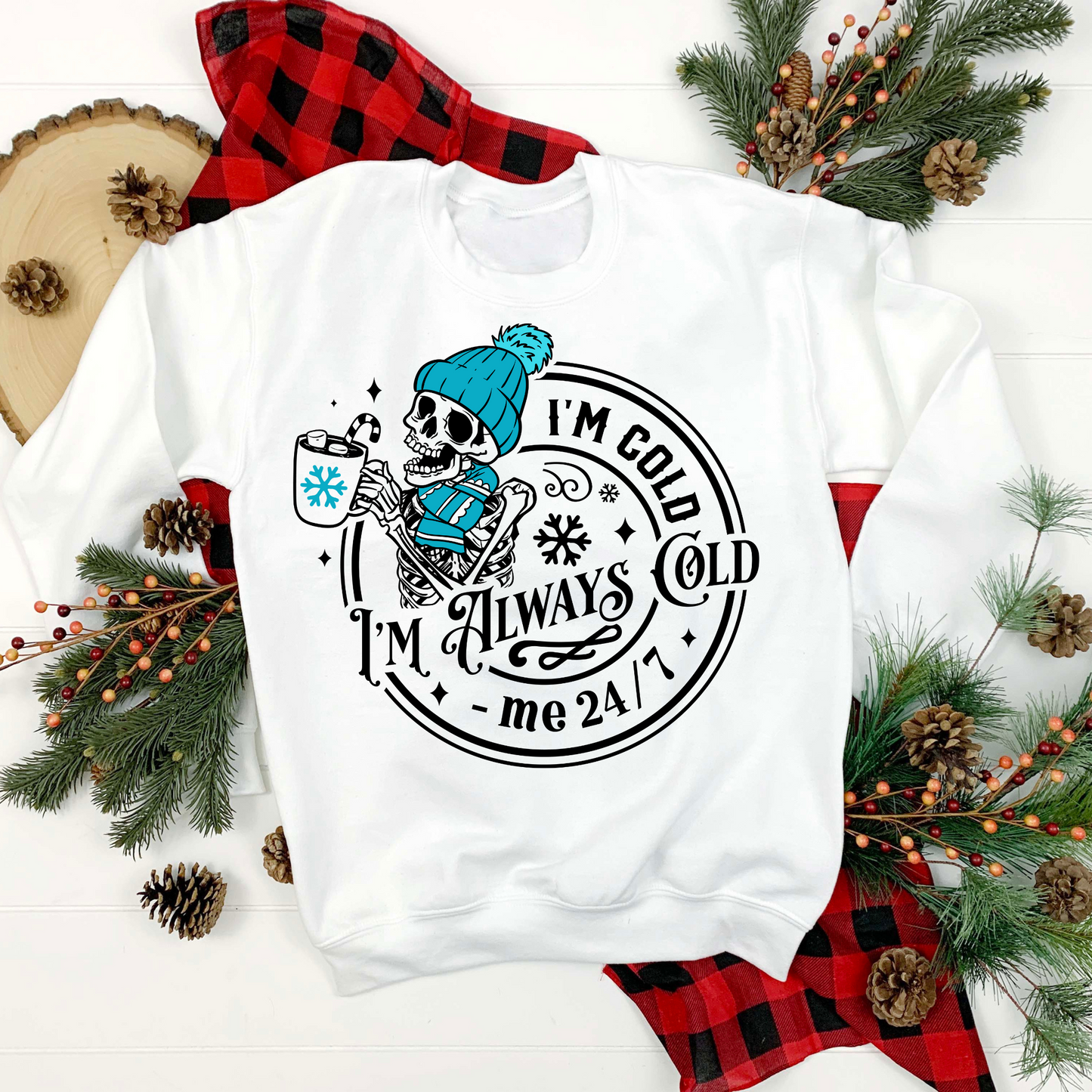 Funny Christmas Skeleton Sweatshirts/Funny Crewnecks/Christmas Sweatshirts