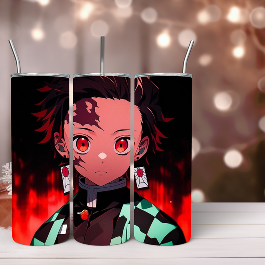 Demon Anime (solo character design) 20oz Tumbler, Anime Tumbler, Anime Fan Tumbler, Tumbler with Straw