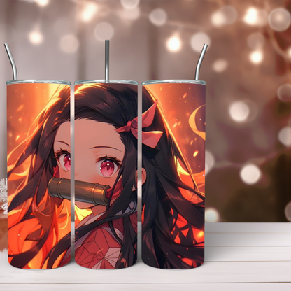 Demon Anime (solo character design) 20oz Tumbler, Anime Tumbler, Anime Fan Tumbler, Tumbler with Straw