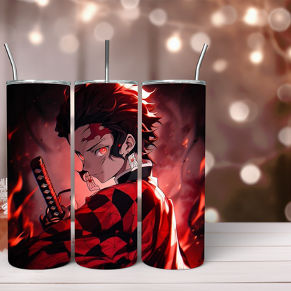 Demon Anime (solo character design) 20oz Tumbler, Anime Tumbler, Anime Fan Tumbler, Tumbler with Straw