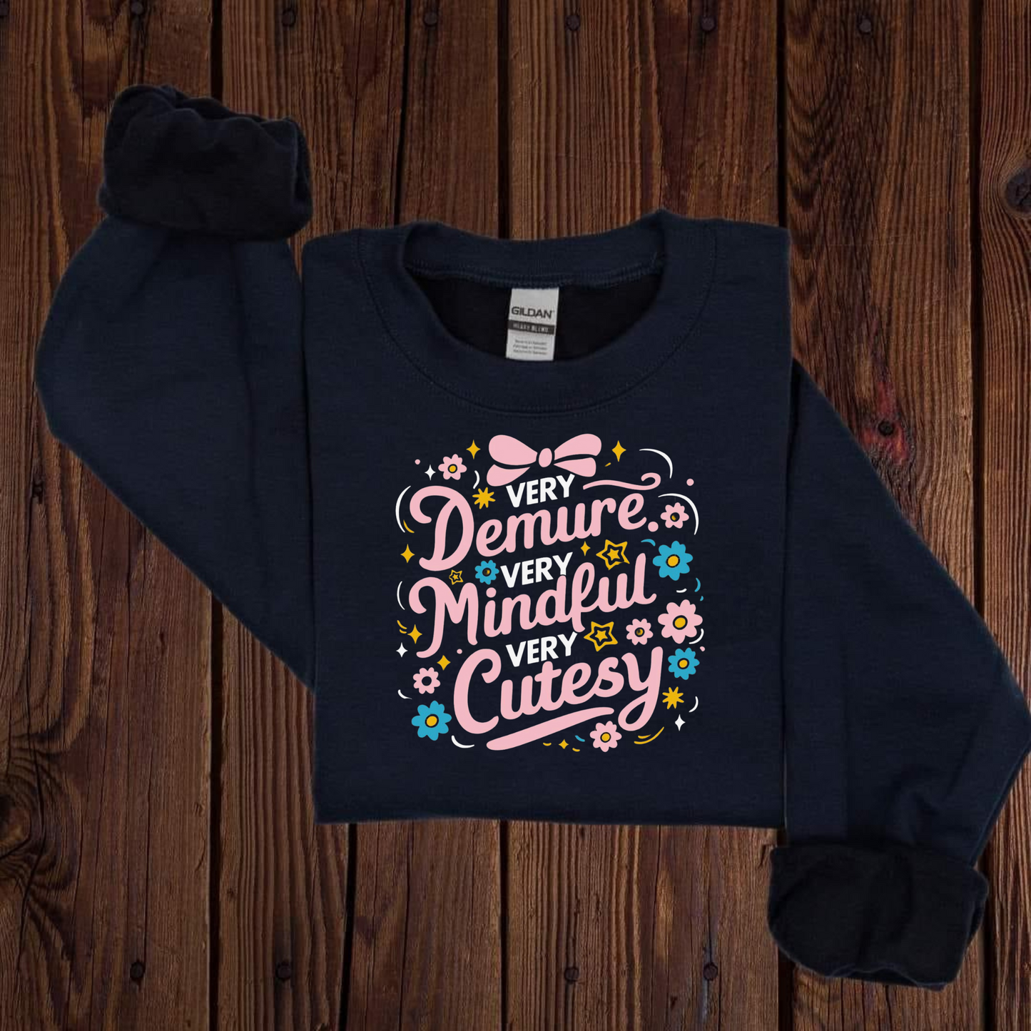 Very Demure, Very Mindful, Very Cutesy Sweatshirt Shirt/Tiktok Sweatshirt/Very Demure, Very Mindful Crewneck