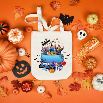 Personalized Halloween Tote Bags, Reuseable Trick or Treat Tote Bags