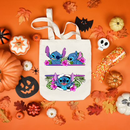 Personalized Halloween Tote Bags, Reuseable Trick or Treat Tote Bags