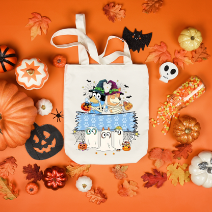 Personalized Halloween Tote Bags, Reuseable Trick or Treat Tote Bags