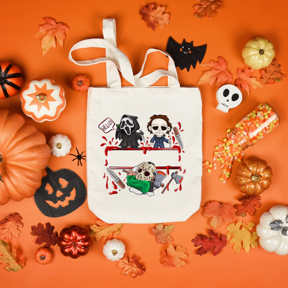 Personalized Halloween Tote Bags, Reuseable Trick or Treat Tote Bags