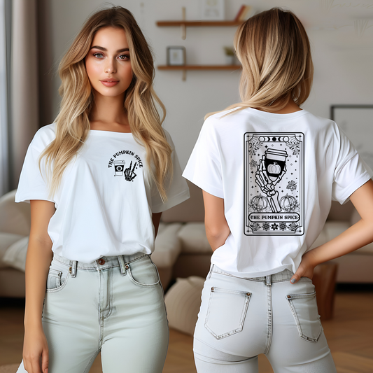 Pumpkin Spice Tarot Shirt/Sweatshirt/Hoodie, Mom Shirt, Iced Coffee Graphic Tee, Unisex Sweatshirt, Coffee Lover Hoodie, Funny Tarot Shirt