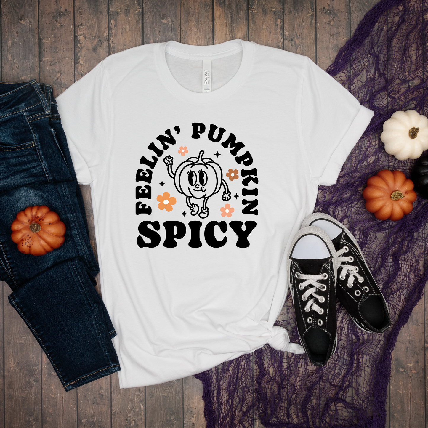 Feelin Pumpkin Spicy Shirt/Sweatshirt/Hoodie, Mom Shirt, Iced Coffee Graphic Tee, Unisex Sweatshirt, Coffee Lover Hoodie, Funny Pumpkin Spice Shirt