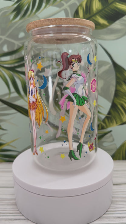 Sailor Moon Inspired 16oz Glass Libbey Can