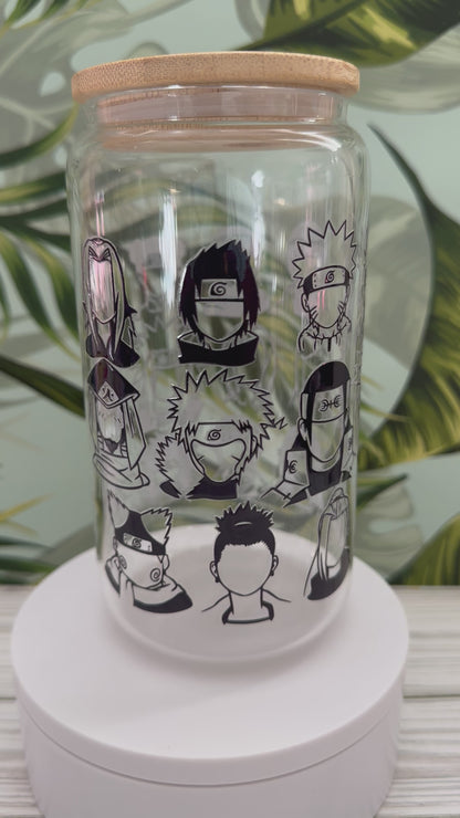 Naruto Inspired 16oz Glass Libbey Can